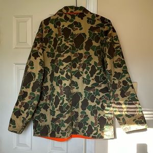 Vintage Sears Roebuck Jacket Camo Orange Reversible w/TALON Zipper